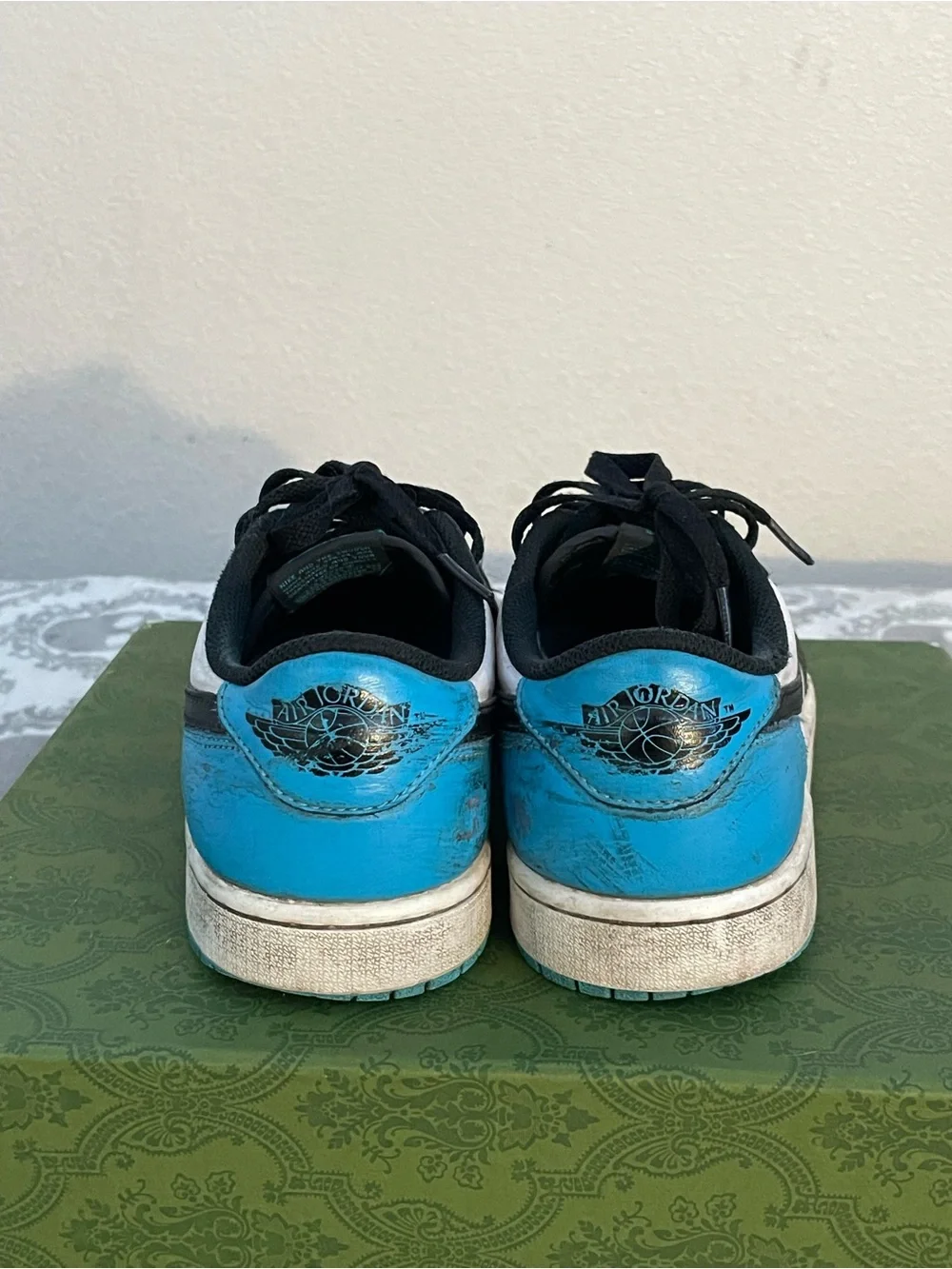 Jordan Men’s Low-Top Sneakers — Black, White & Blue
